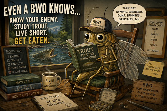 Blue-Winged Olive mayfly hatch and BWO fly fishing guide from FishFuel