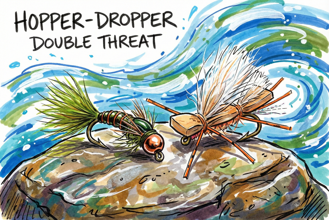 The Ultimate Double Threat: Mastering the Chernobyl & Olive Tung Stud Hopper-Dropper Rig