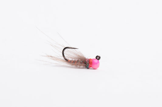 Pink Hot Head CDC Hare's Ear - (12 Flies)