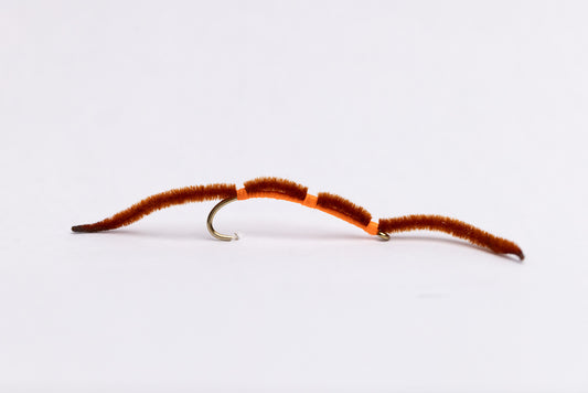 Reeses Pieces Worm - (12 Flies)