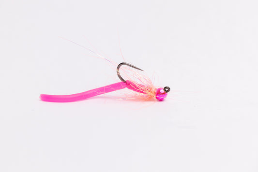Tungsten Squirmy Worm - Hot Pink (12 Flies)